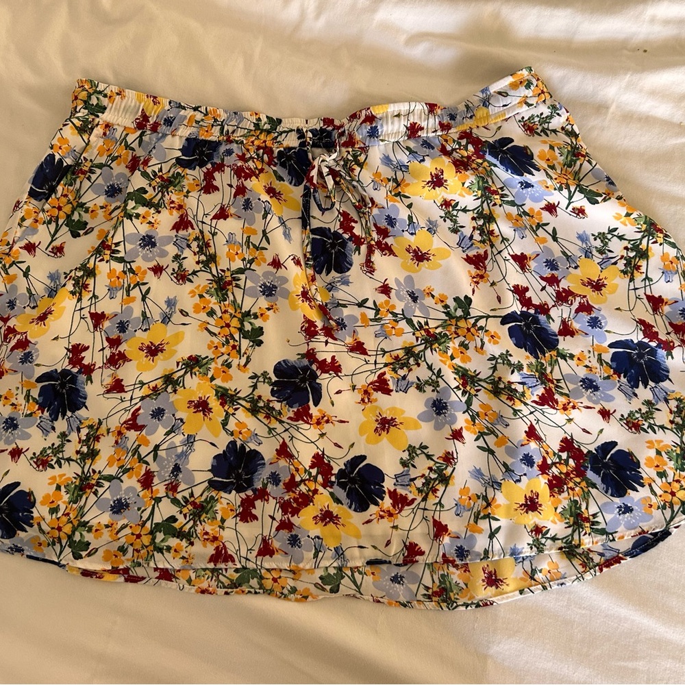 Banana Republic Multicolor Floral Skater Skirt